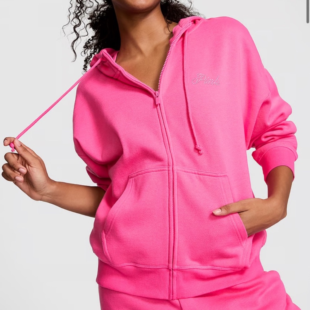 Victoria’s Secret carmine rose bling jacket 💕